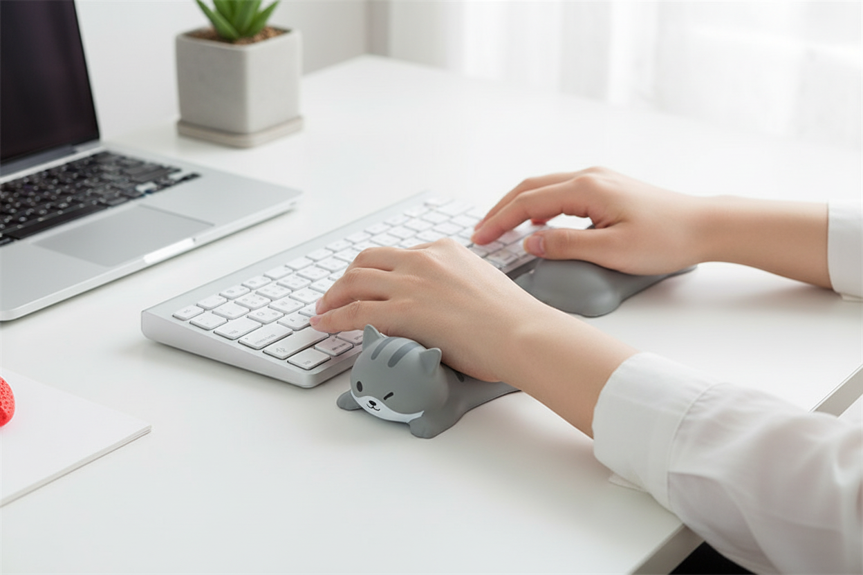 Cat wrist rest with correct orientation
