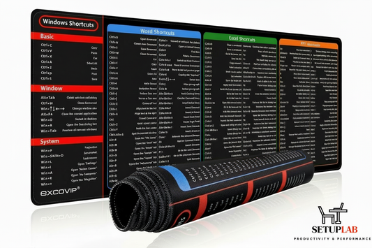 Desk Mat with Correct SetupLab Logo
