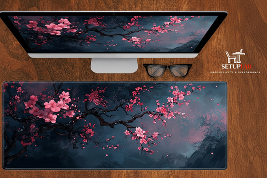 Overhead Desk View with SetupLab Logo