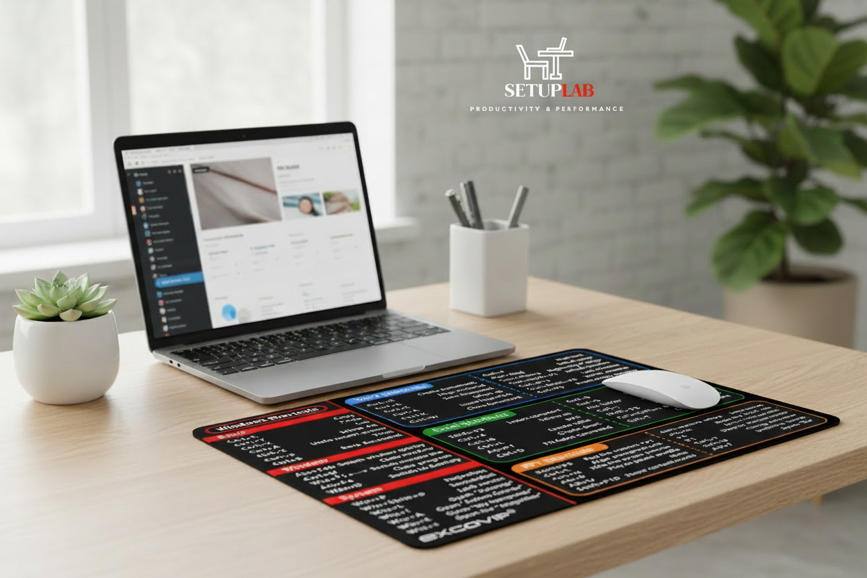 Serene Workspace with SetupLab Logo