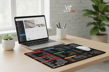 Serene Workspace with SetupLab Logo